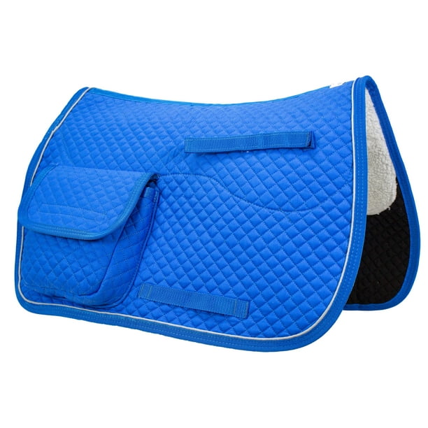 CHALLENGER Horse Quilted English Saddle PAD Trail Cotton Jumping Contoured Gel 7291